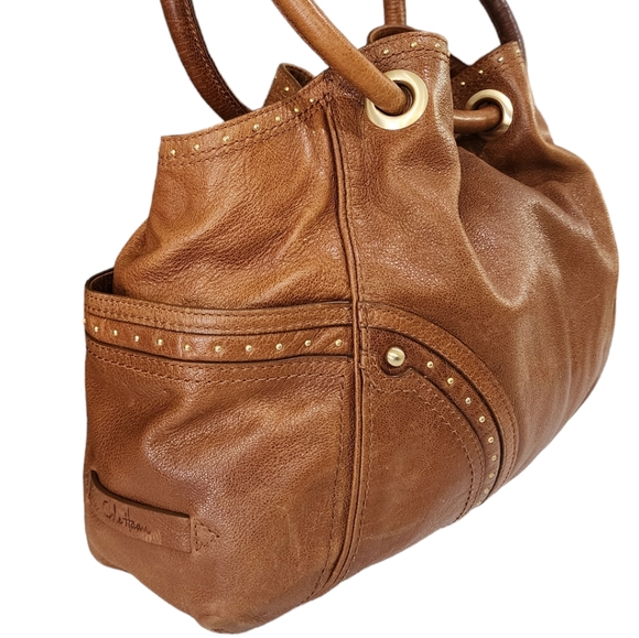 Cole Haan 100% Leather Brown Village Grommet Hobo Bag Medium Size - Picture 16 of 16